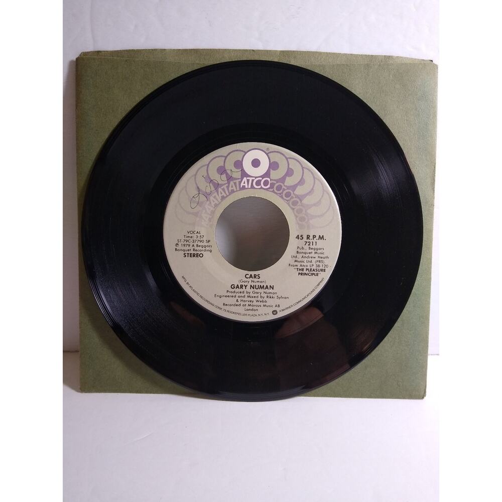 Gary Numan - Cars / Metal 7" Vinyl Single 1979 ATCO New Wave 45 RPM
